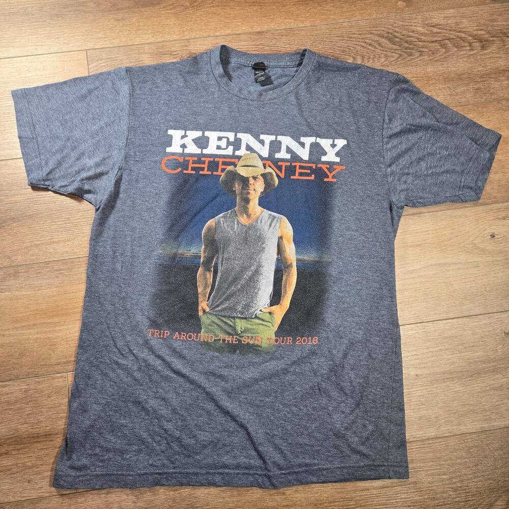 Kenny Chesney T Shirt Mens L Trip Around The Sun 2018 Tour Country Music Concert